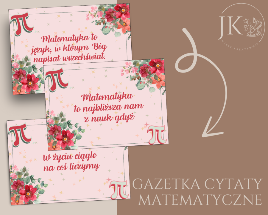 Gazetka do sali matematycznej cytaty