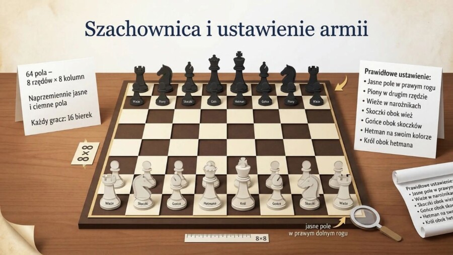 Szachy – prezentacja edukacyjna dla uczniów (18 slajdów)