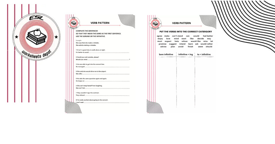 Verb Pattern - materiały dla ambitnych ósmoklasistów i licealistów