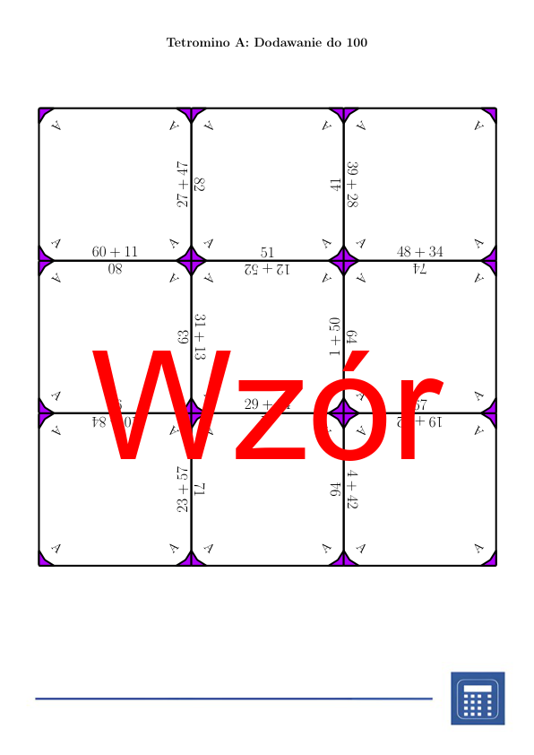 Tetromino - Dodawanie do 100 | matematyka