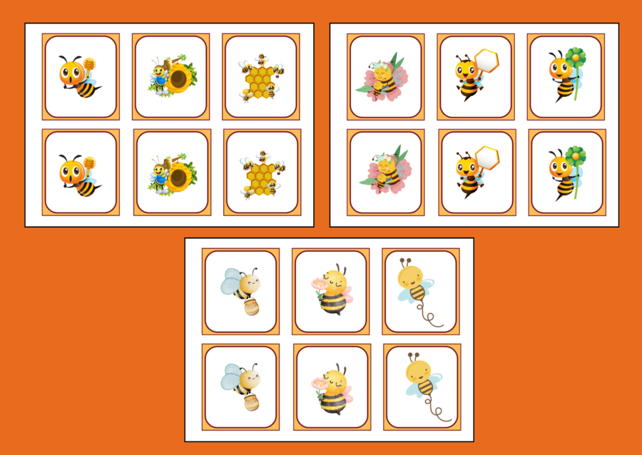 DZIEŃ PSZCZÓŁ - pszczoły – MEMORY – 36 szt. – biblioteka – przedszkole – świetlica