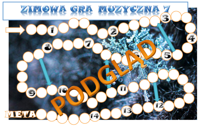 Zimowa gra muzyczna dla klasy VII