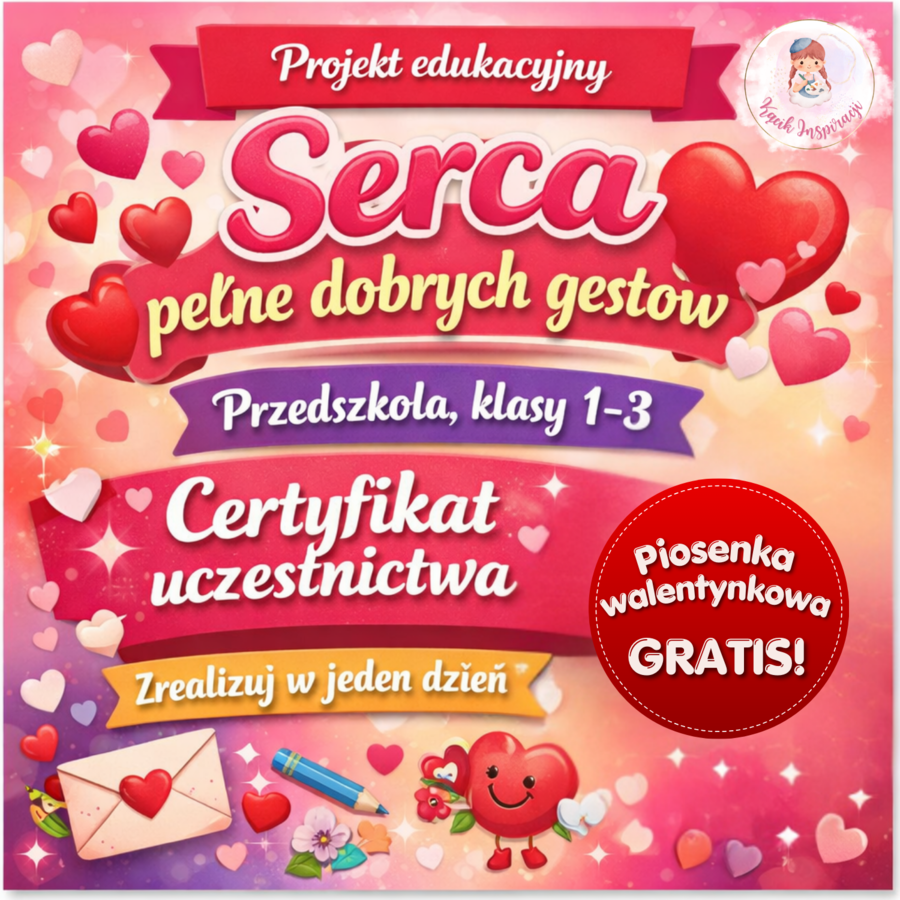 ❤️ NOWOŚĆ – PROJEKT WALENTYNKOWY ❤️ „Serca pełne dobrych gestów”