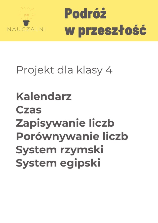 Projekt kl4 systemy liczbowe Podróż w przeszłość