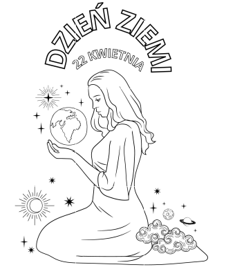 Światowy dzień ziemi - kolorowanka xxl - 9 części