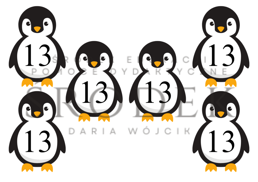 PINGWINY - plansze matematyczne.