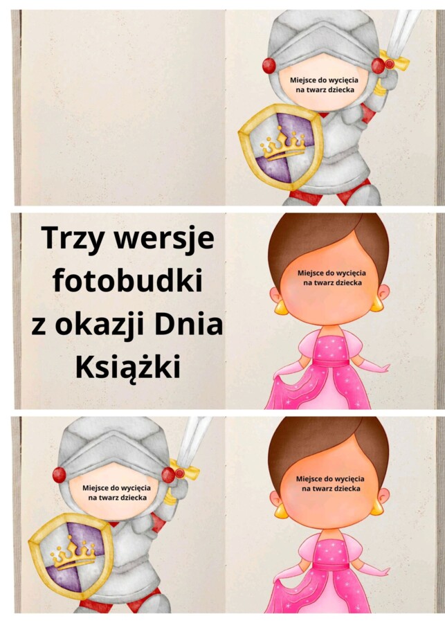 Fotobudka z okazji Dnia Książki- 3 wersje, łącznie 47 stron A4