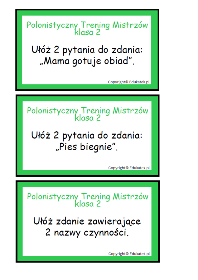 Polonistyczny trening mistrzów - klasa 2