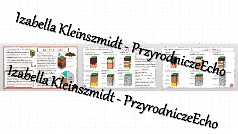 Sketchnotka - notatka „Gleby w Polsce” wykonana w power point do edycji. Geografia 7; „Środowisko przyrodnicze Polski”