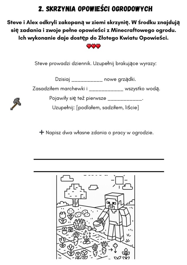 Dwie części Minecraftowych zadań!