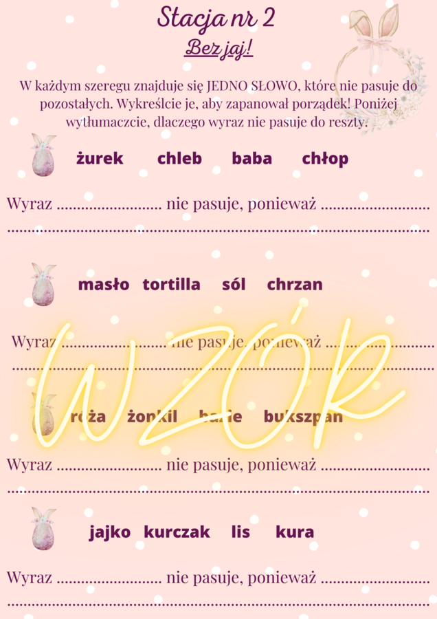 Wielkanoc. Wielkanocne stacje zadaniowe