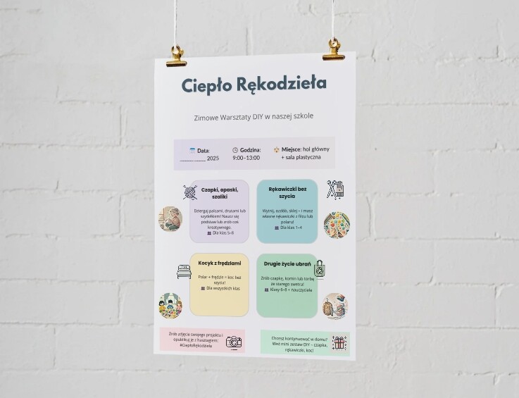 Ręcznie robione ciepłe dodatki. Pomysły DIY. Warsztaty