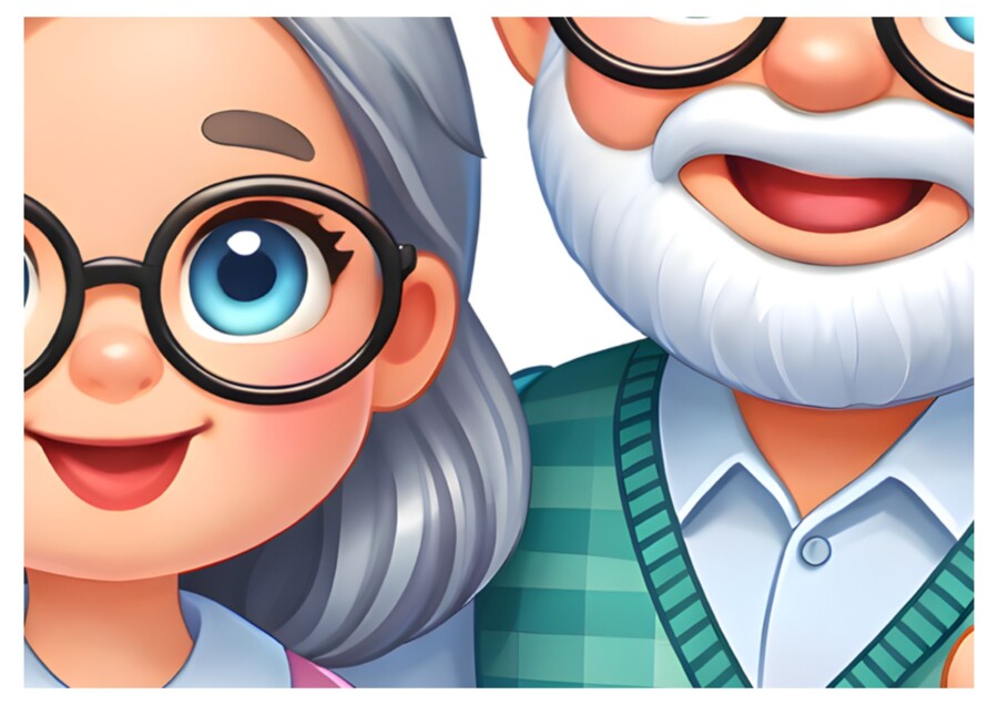 DZIEŃ BABCI I DZIADKA - zestaw materiałów, grafika XXL