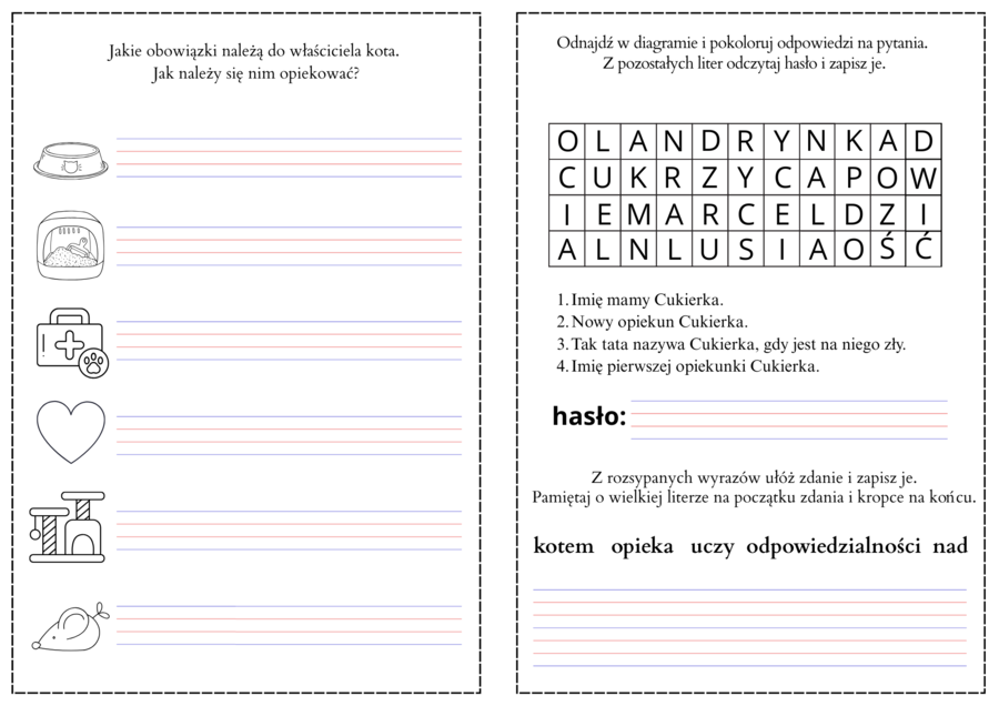 Cukierku, ty łobuzie! - karty pracy (pdf)