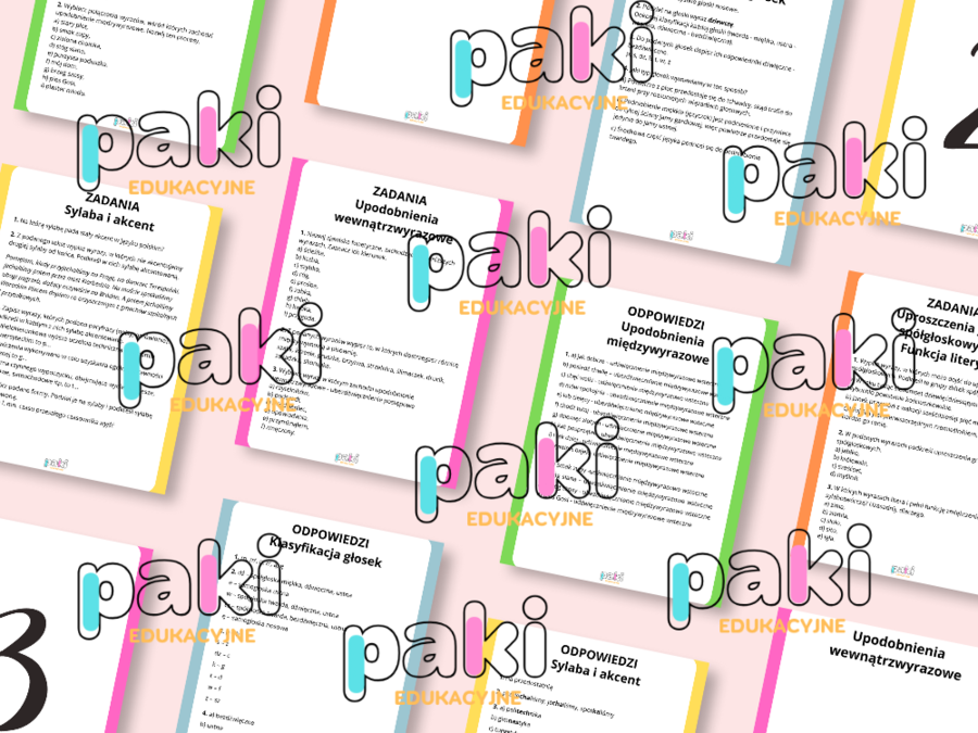 Fonetyka - stacje zadaniowe, ćwiczenia, powtórzenie