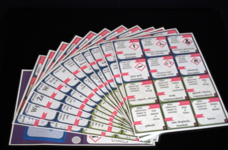 Klasa 7 i 8. Chemia. Gra karciana - "Pytanie czy wyzwanie?"