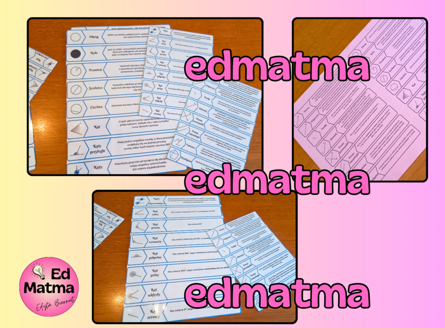 Aktywizująca Geometria: Układanka, Wklejka i Powtórka w jednym! (32 pojęcia)