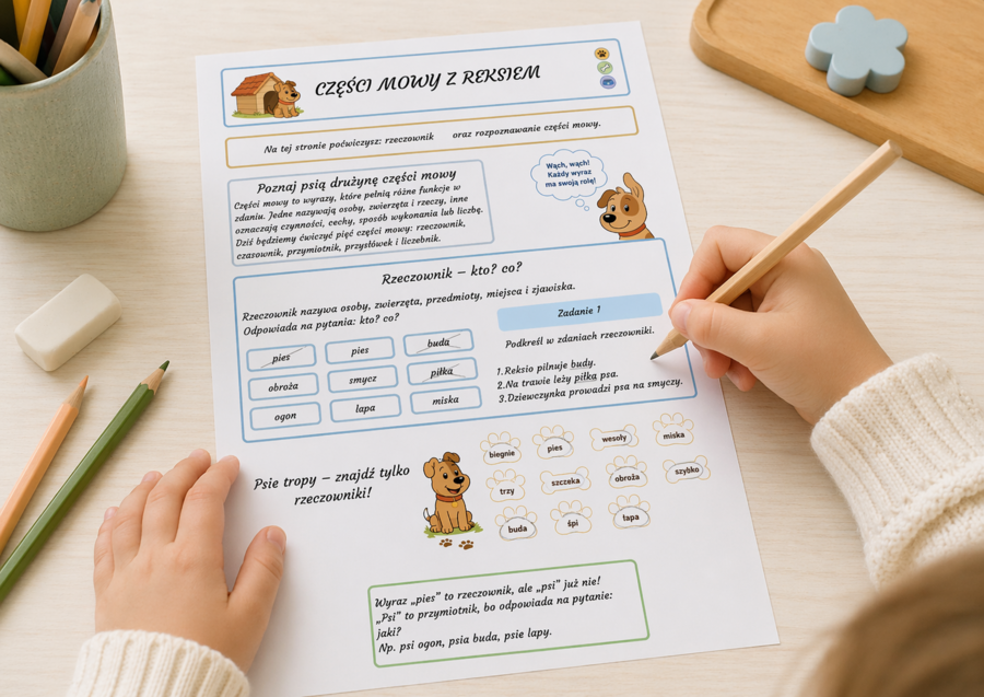Części mowy z Reksiem