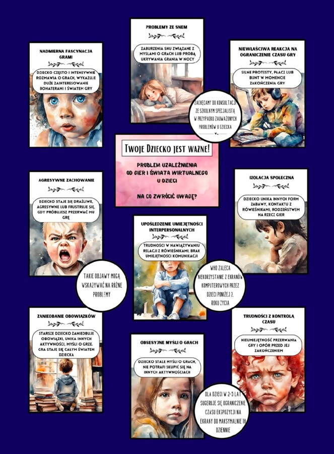 Gazetka profilaktyczna dla rodziców - uzależnienia od gier i internetu - przedszkole, szkoła
