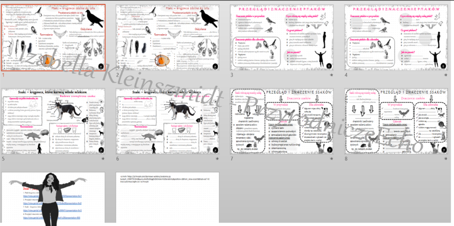 Zestaw sketchnotek i kart pracy + gratisowe linki do prezentacji multimedialnych niekomercyjnych wykonanych w genial.ly do indywidualnego pobrania i użycia do celów niekomercyjnych. Biologia 6, „Kręgowce stałocieplne”
