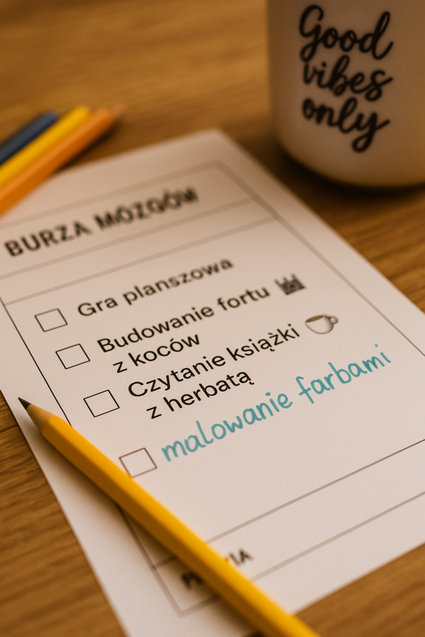 Karta pracy: "Co można robić w deszczowy dzień?"