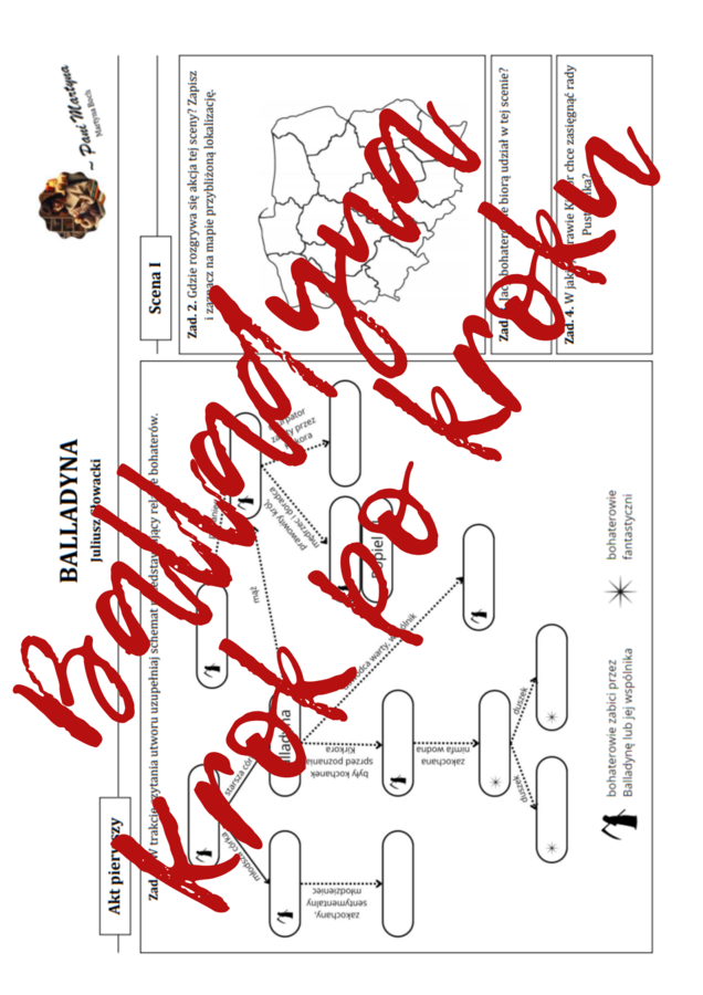 BALLADYNA: Krok po kroku – karta pracy do lektury