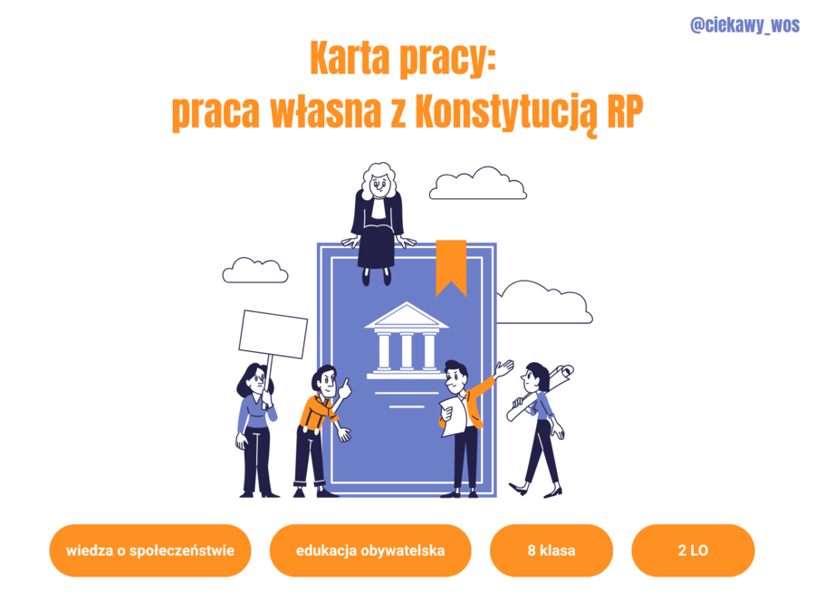 Praca własna z Konstytucją RP – karta pracy