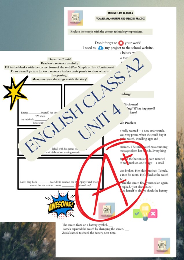 English Class A2 Unit 4 Useful things