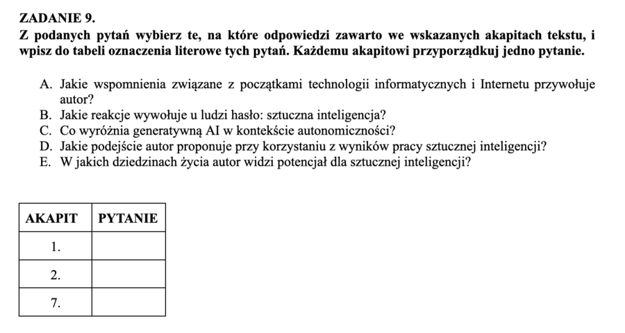 E8 - czytanie tekstu popularnonaukowego/publicystycznego