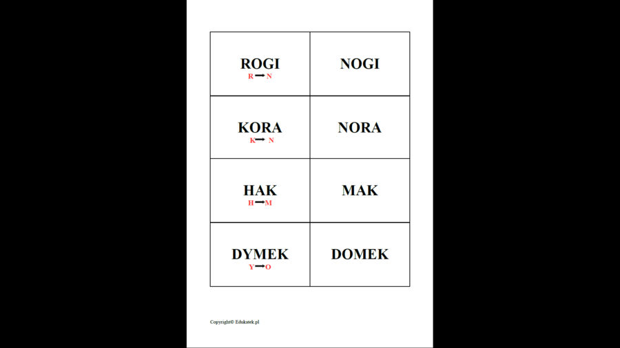 Uciekające głoski – gra utrwalająca czytanie