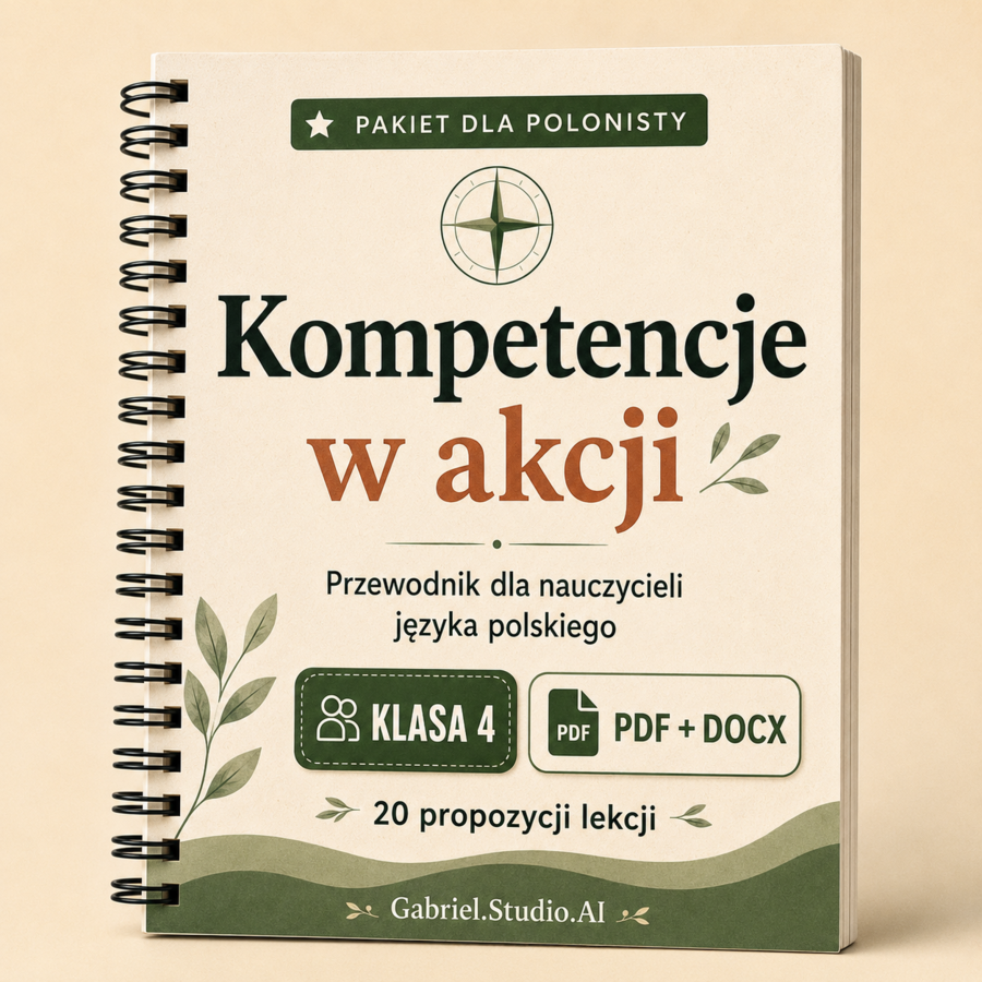 Kompetencje w akcji – reforma 2026, kompetencje kluczowe i 20 propozycji lekcji dla klasy 4 | PDF + DOCX