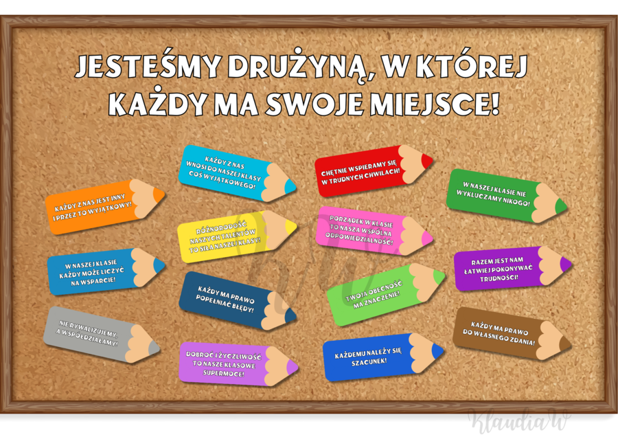 Gazetka klasowa - "JESTEŚMY DRUŻYNĄ, W KTÓREJ KAŻDY MA SWOJE MIEJSCE"