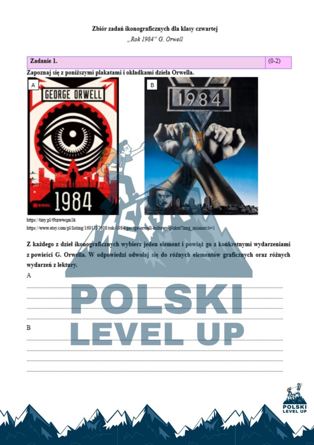 Test ikonograficzny (10 zadań z kluczem odpowiedzi)_Rok 1984_Polski Level Up