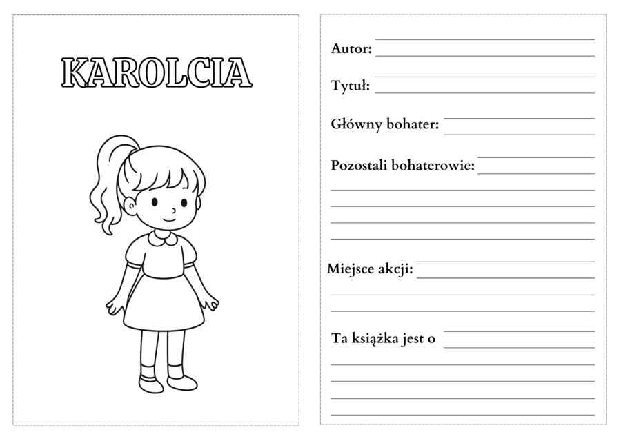 Karolcia - karty pracy