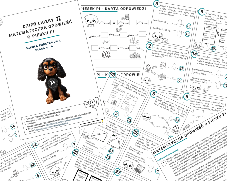 Matematyczna opowieść o piesku Pi (klasa 4-6)