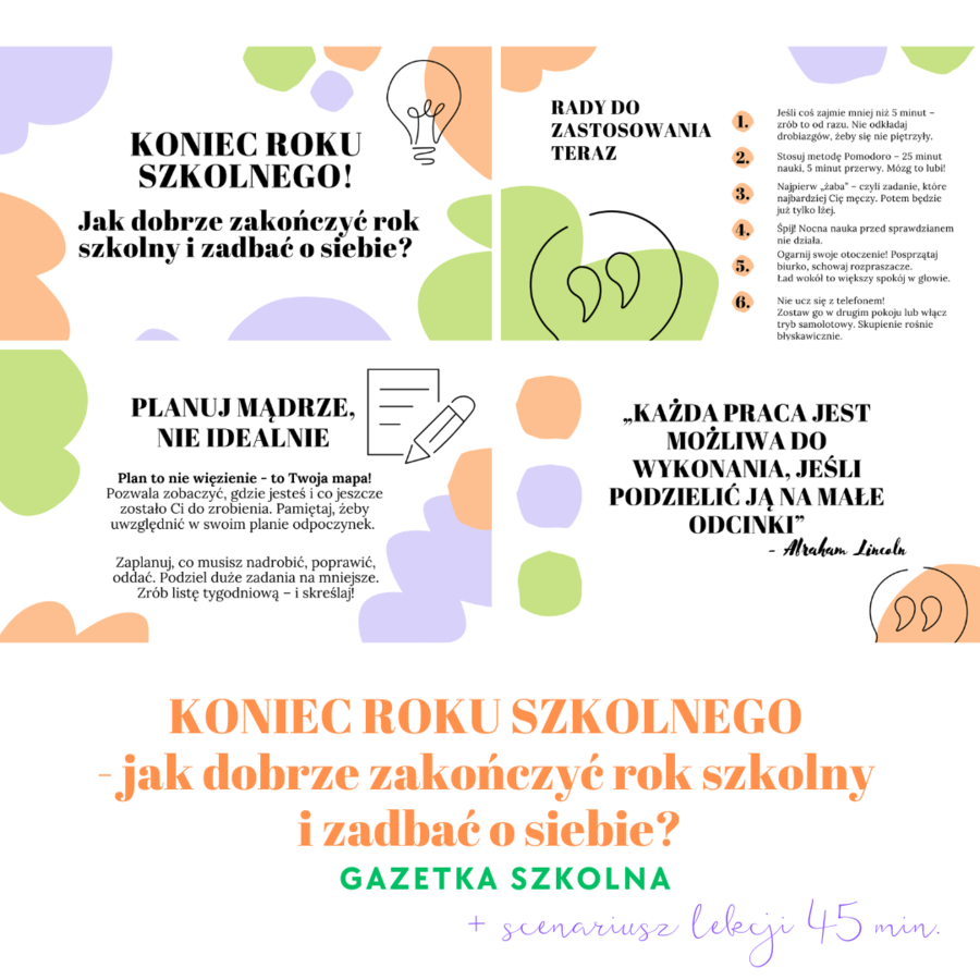 Koniec Roku Szkolnego - gazetka szkolna + scenariusz