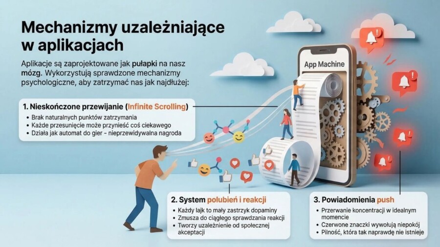 Uzależnienie od telefonu (gazetka szkolna / prezentacja)