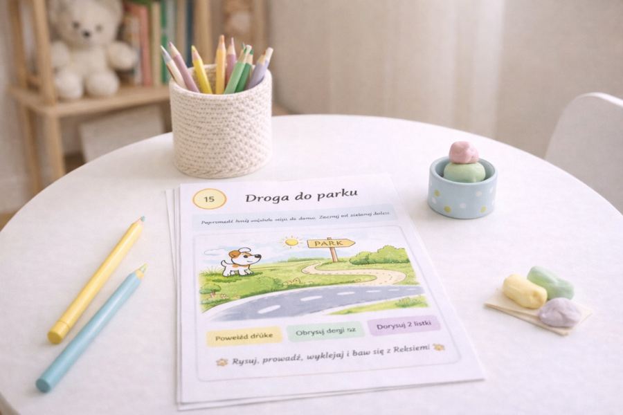 Spacer Reksia – ścieżka grafomotoryczna