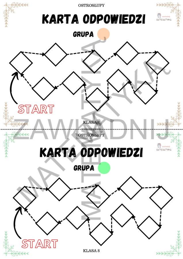 Stacje zadaniowe – ostrosłupy