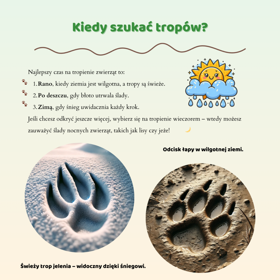 Mini-przewodnik do rozpoznawania śladów zwierząt