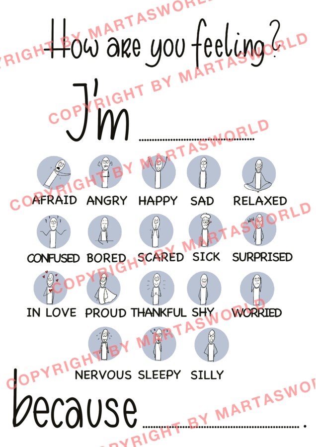 🌟 **"Feelings & Emotions" – edukacyjny materiał wizualny!** 🌟