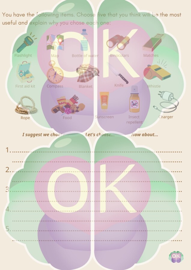 🧭 Problem Solving Adventures – Think, Choose & Survive! (poziom A2–B2, 21 stron)angielski, problem solving, myślenie krytyczne, współpraca, praca w grupach, konwersacje, speaking, argumentacja, szkoła podstawowa, szkoła średnia, ESL, lekcja komunikacyjna