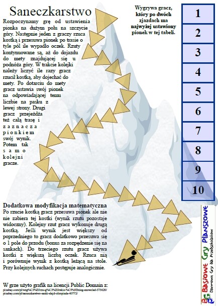 Saneczkarstwo – Gra planszowa