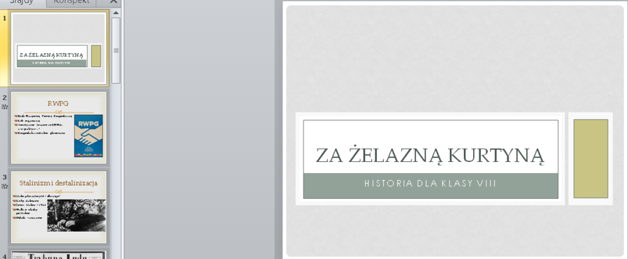 Za żelazną kurtyną - prezentacja