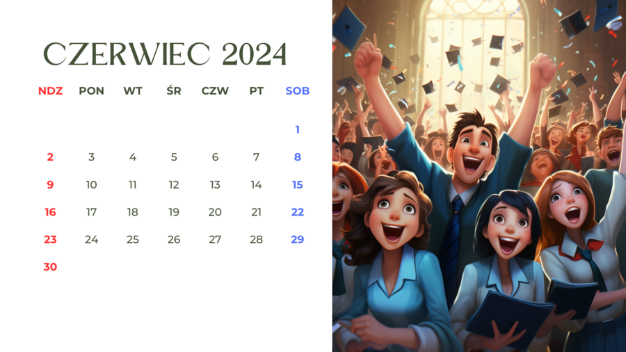 Kalendarz na rok szkolny 2023/2024 ENG