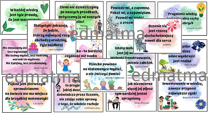 Zestaw gazetkowy - cytaty edukacyjne