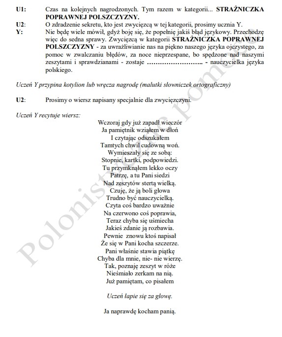 Dzień Nauczyciela. Oskary