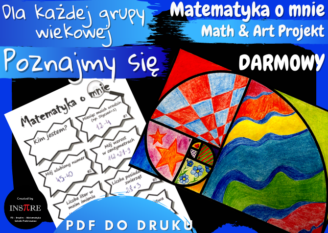 Matematyka o mnie – Poznajmy się – Złota Spirala Fibonacciego - DARMOWE