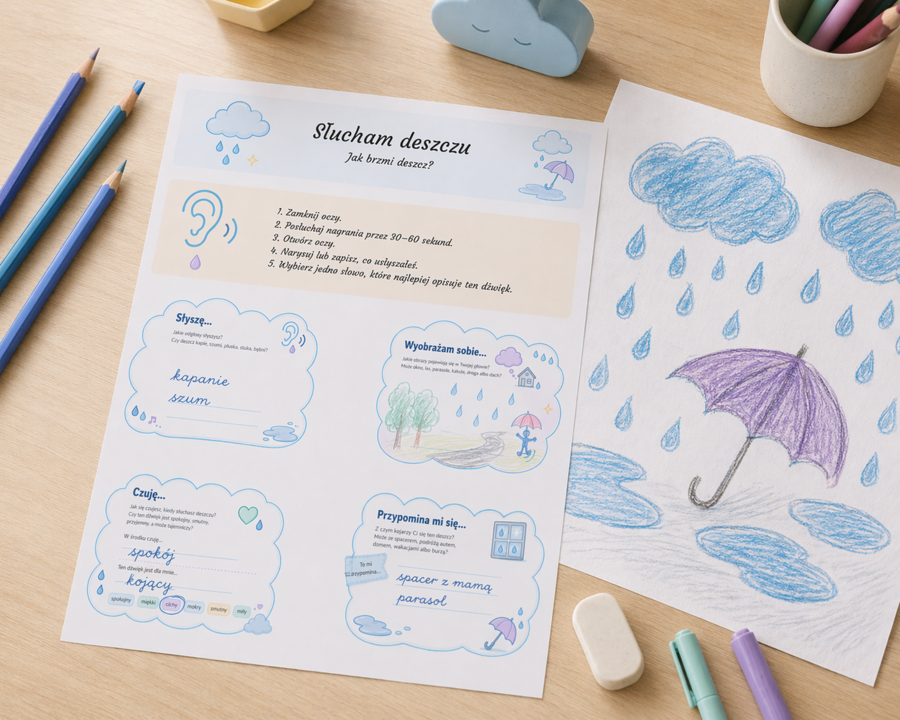 Karta słuchacza „Jak brzmi deszcz?”