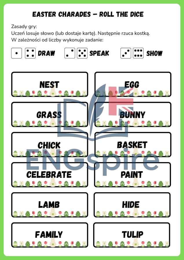 Easter Egg Hunt – gra wielkanocna po angielsku | speaking games, riddles| klasy 5–6